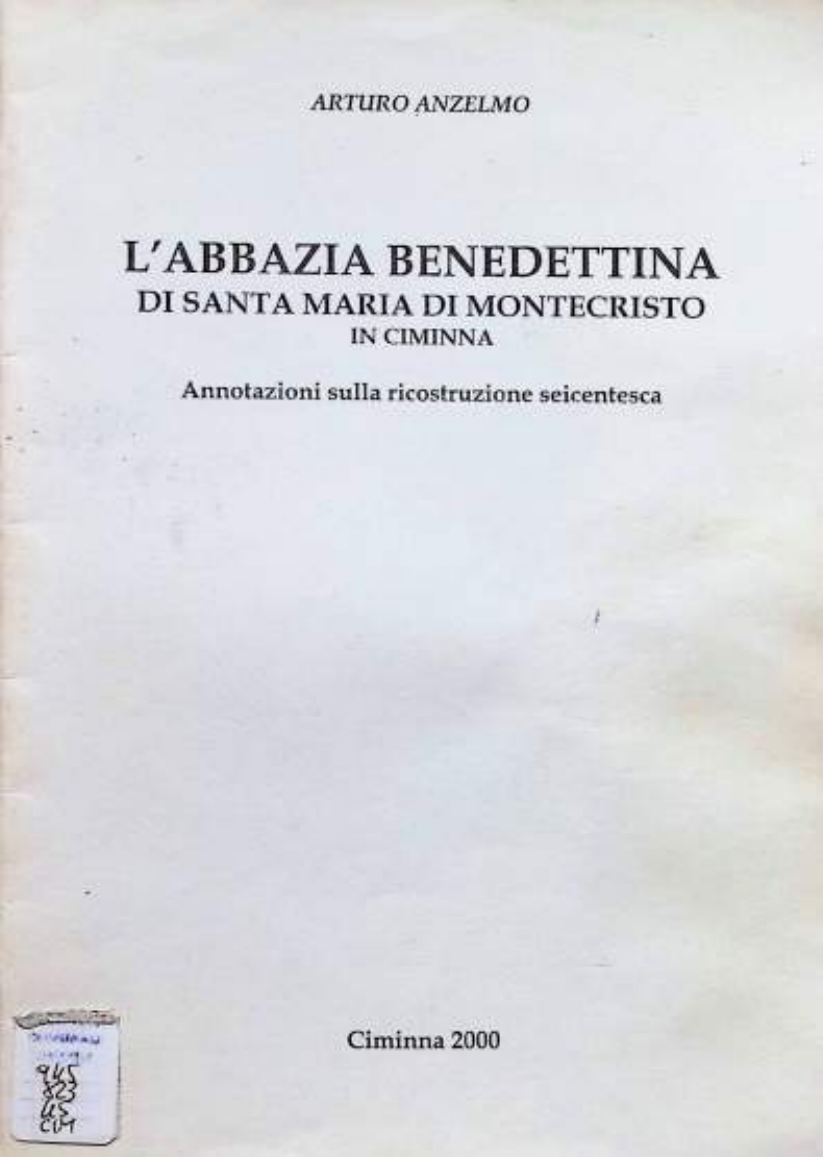 Copertina del volume L'abbazia benedettina di Santa Maria di Montecristo in Ciminna