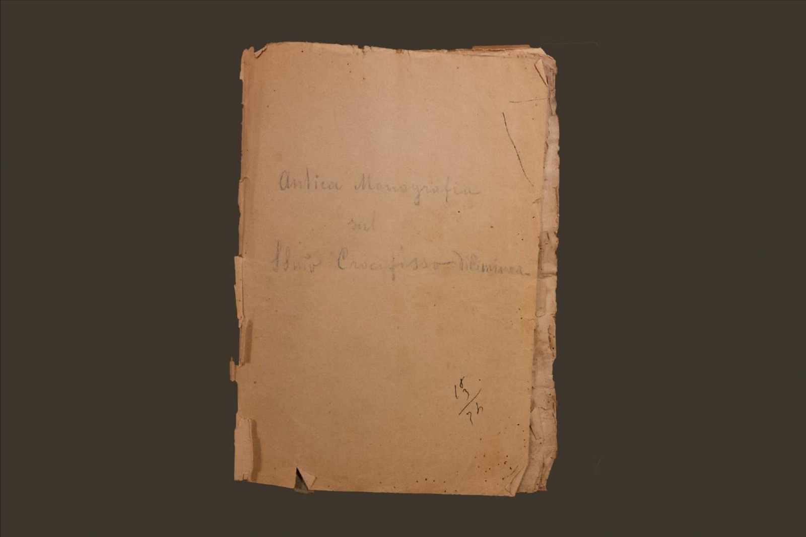 Copertina dell'Antica monografia sul SS. Crocifisso di Ciminna