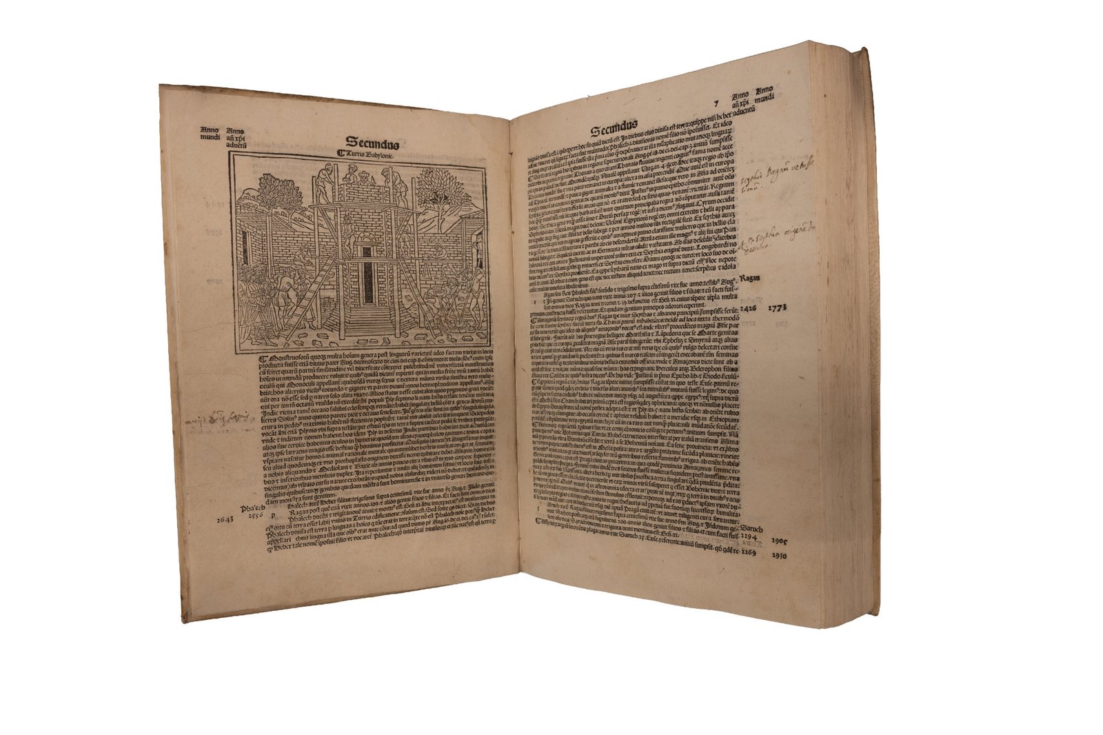 Xilografia della costruzione di una città — Liber Secundus