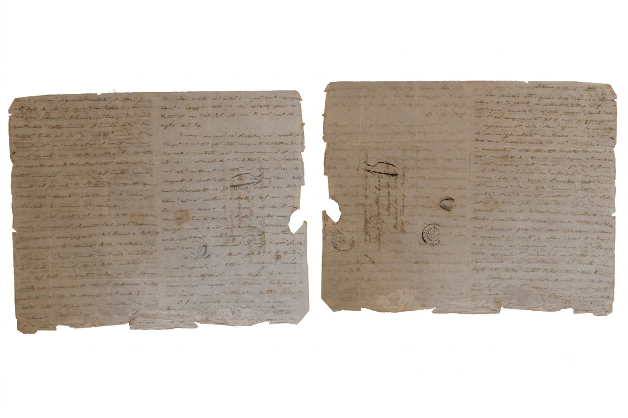 Lettera autografa di Isidoro La Lumia — Fondo Risorgimento Italiano