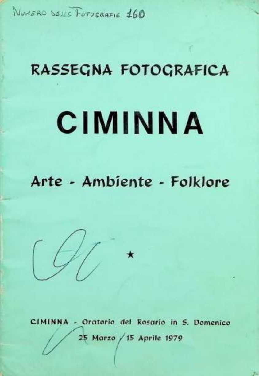 Copertina del catalogo Rassegna fotografica Ciminna Arte Ambiente Folklore 1979